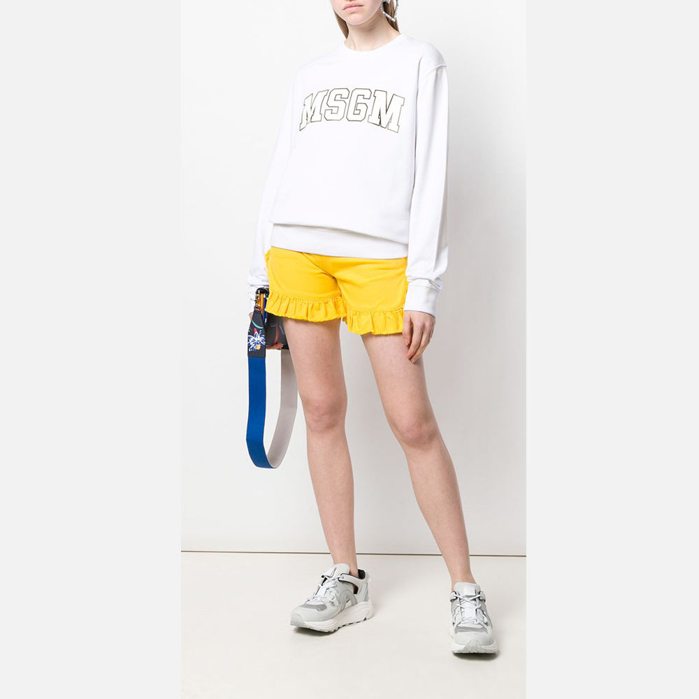 MSGM Logo Print Crewneck Sweatshirt