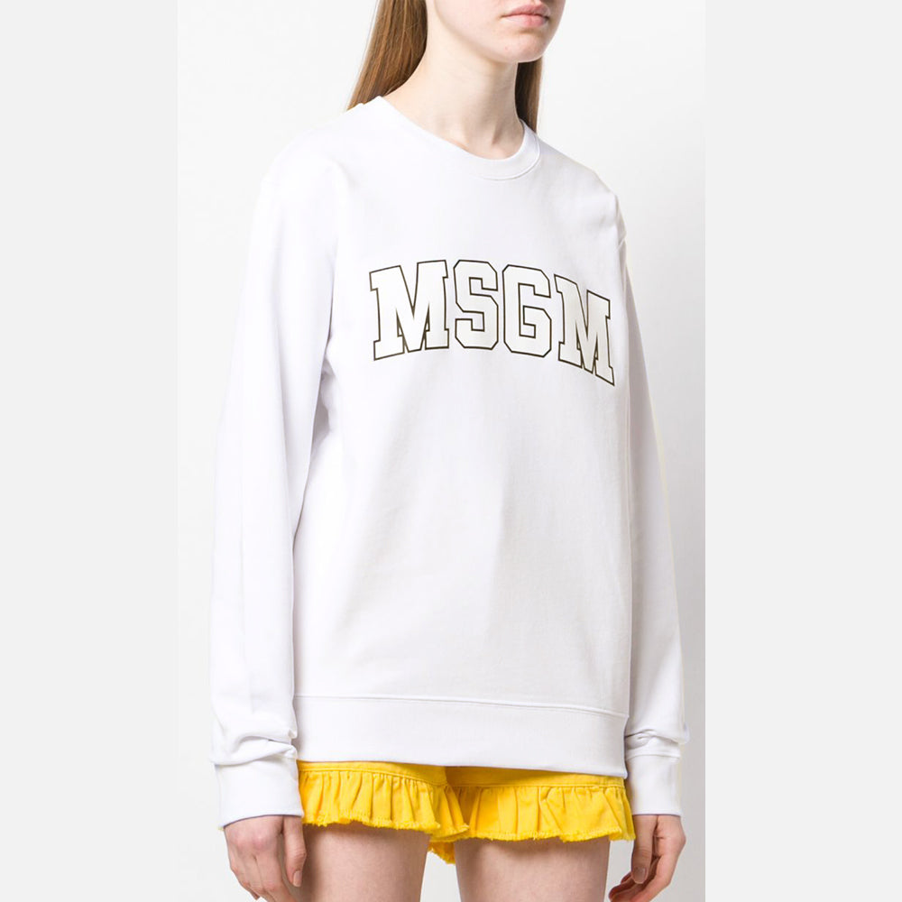 MSGM Logo Print Crewneck Sweatshirt