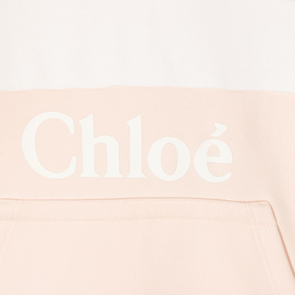 Chloe Pink Logo Print Hoodie Women’s Kids 21SS