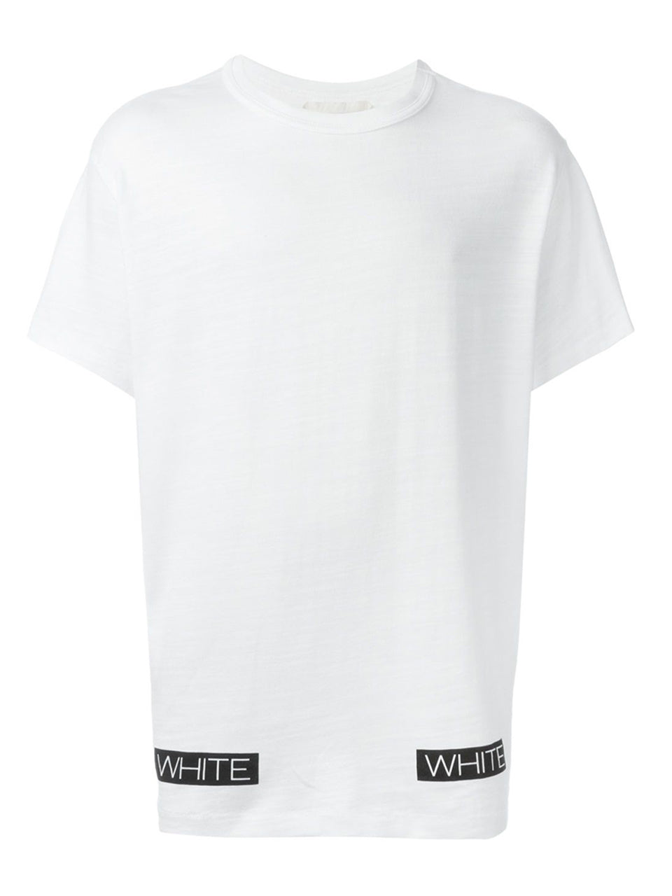 OFF WHITE Reorder Back Print T-Shirt Men White Cotton