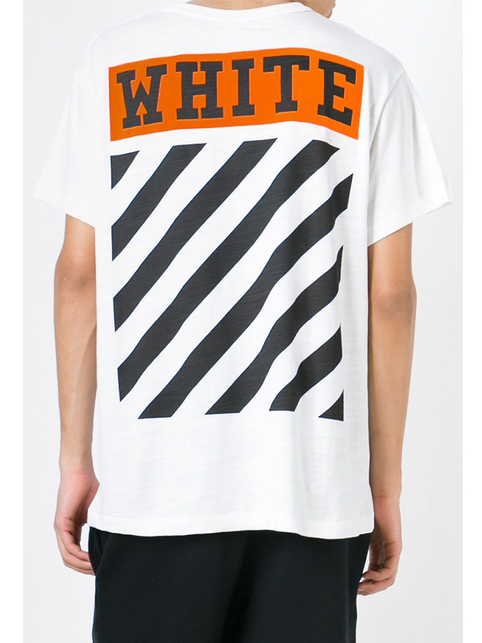 OFF WHITE Reorder Back Print T-Shirt Men White Cotton