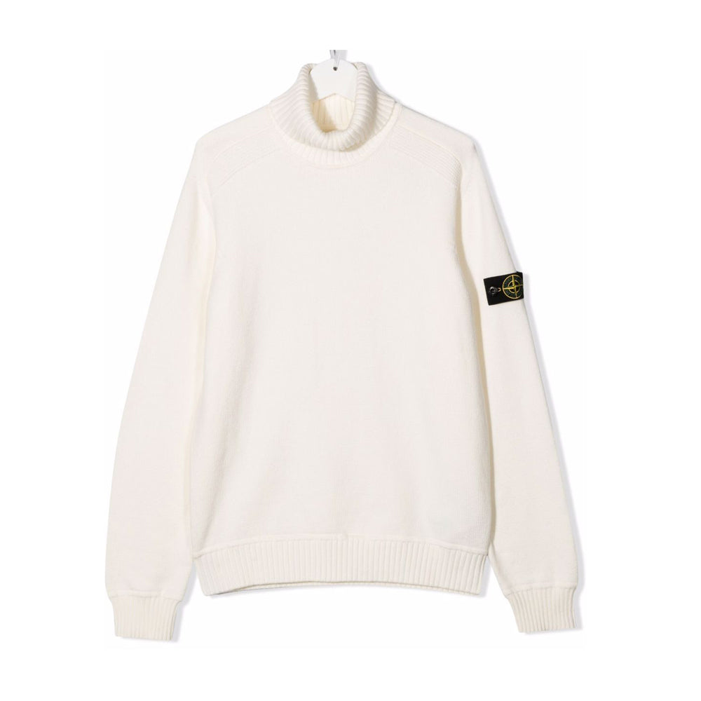 STONE ISLAND Black Turtleneck Wool Sweater for Women