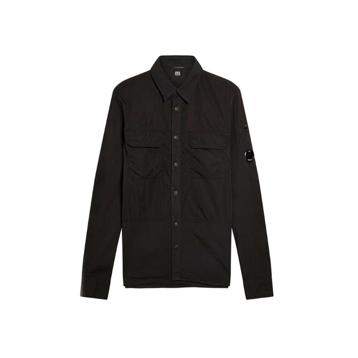 CP Company Lens Poplin Long Sleeve Shirt Black