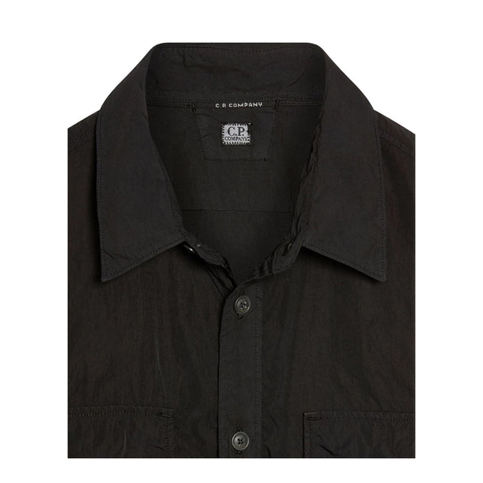 CP Company Lens Poplin Long Sleeve Shirt Black