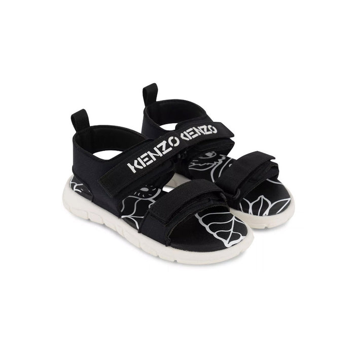 KENZO Women’s Logo Velcro Sandals Black