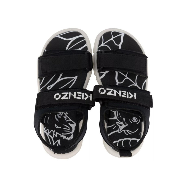 KENZO Women’s Logo Velcro Sandals Black