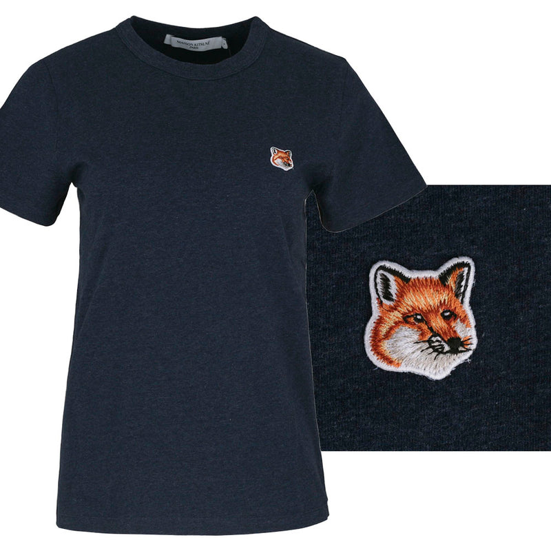 Maison Kitsune Fox Head Womens Short Sleeve T-Shirt White
