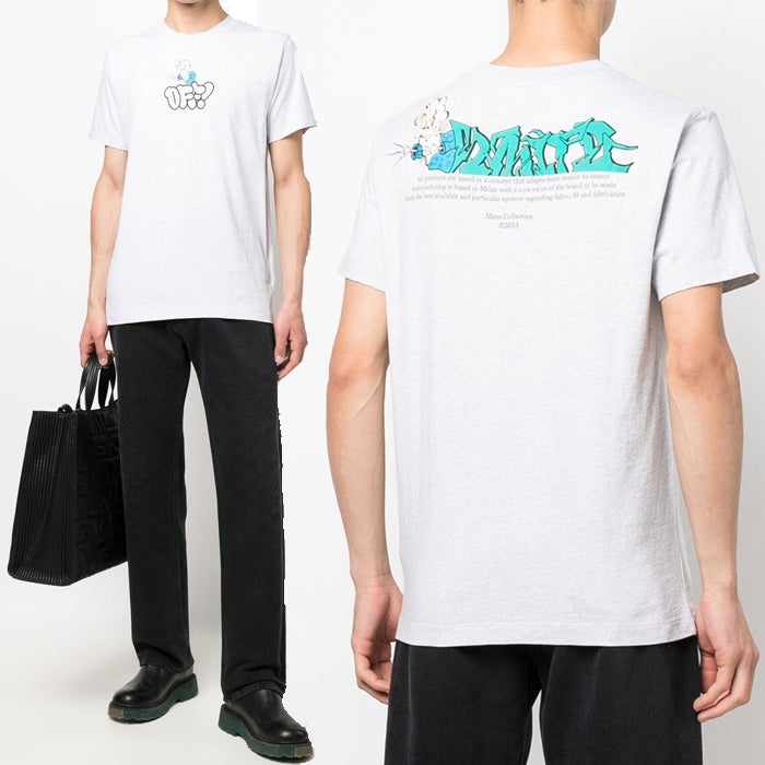 OFF WHITE Graphic Logo Print T-Shirt OMAA027S22JER012