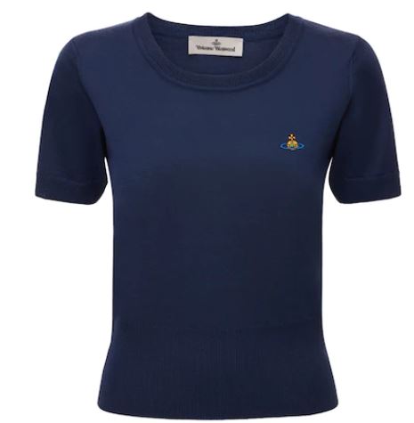 Vivienne Westwood BEA Wool Cropped Round Neck Knit Top