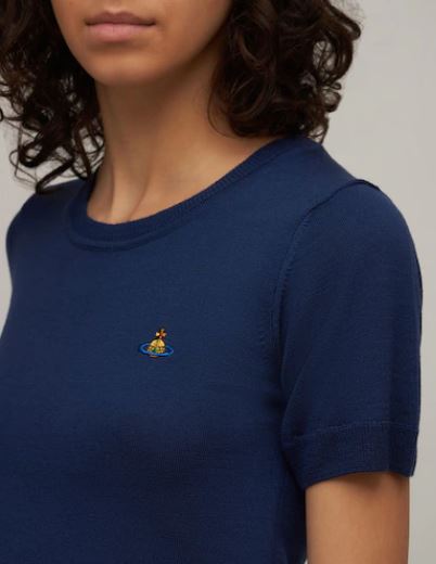 Vivienne Westwood BEA Wool Cropped Round Neck Knit Top