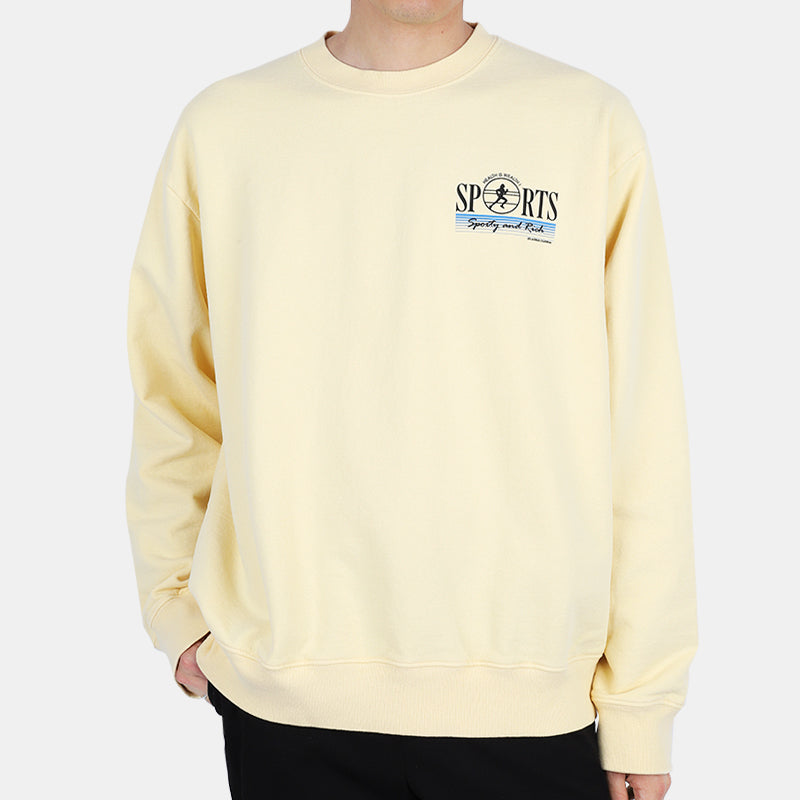SPORTY&RICH Lemon Black Unisex Venice Sweatshirt VENICE CREWNECK
