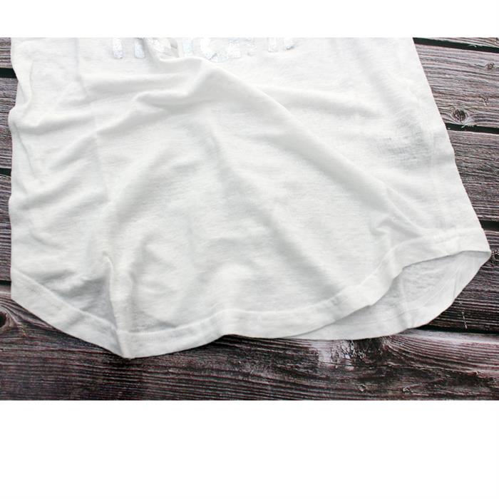 Isabel Marant Women's Linen Short Sleeve T-Shirt White Silver 00MTS0299 00M008E