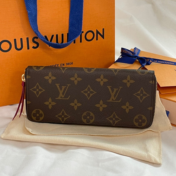 Louis Vuitton Monogram Cuir Rose Ballerine Fuchsia Long Wallet
