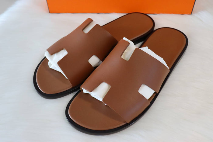 HERMES Izmir Men's Slide Sandals Gold