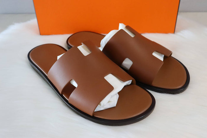 HERMES Izmir Men's Slide Sandals Gold