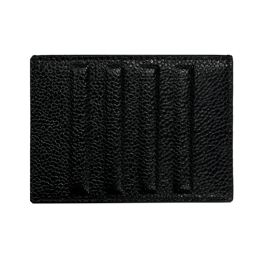 THOM BROWNE Pebbled Leather Card Holder Wallet MAW301A 00198