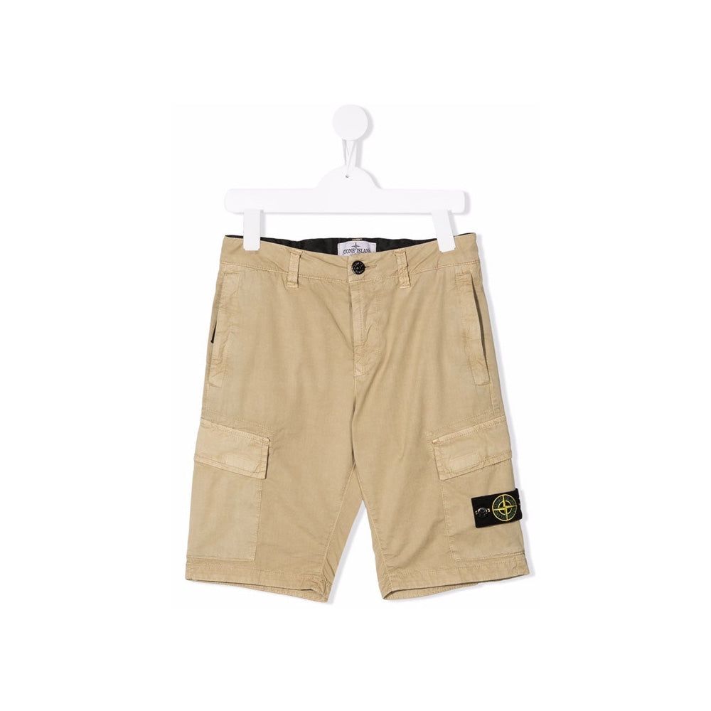 STONE ISLAND Women’s Kids Badge Patch Cargo Shorts