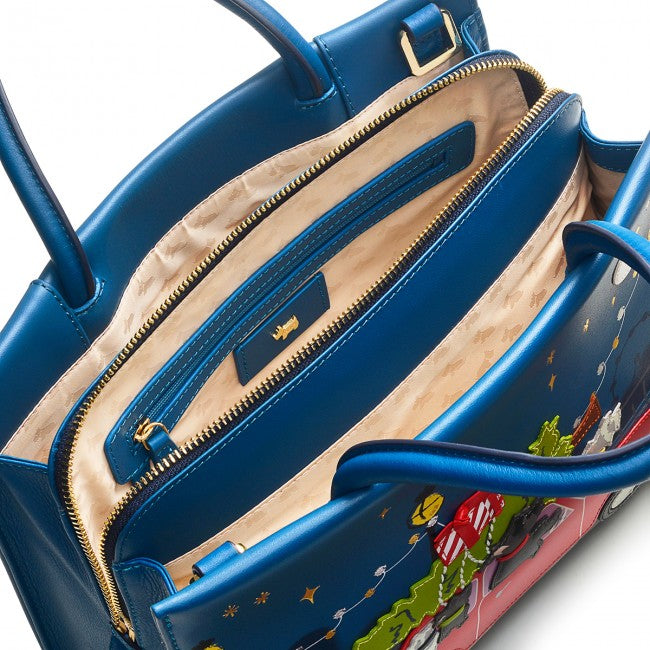 RADLEY LONDON Driving Home For Christmas Medium Zip-Top Grab Bag Teal