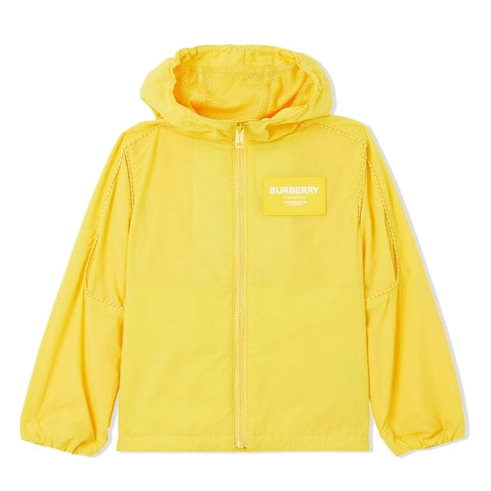 BURBERRY Yellow Logo Hooded Jacket Women’s