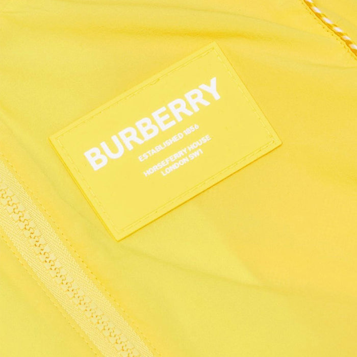 BURBERRY Yellow Logo Hooded Jacket Women’s