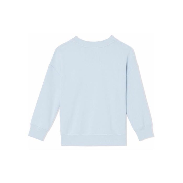 BURBERRY Sky Blue Logo Embroidered Sweatshirt Women’s