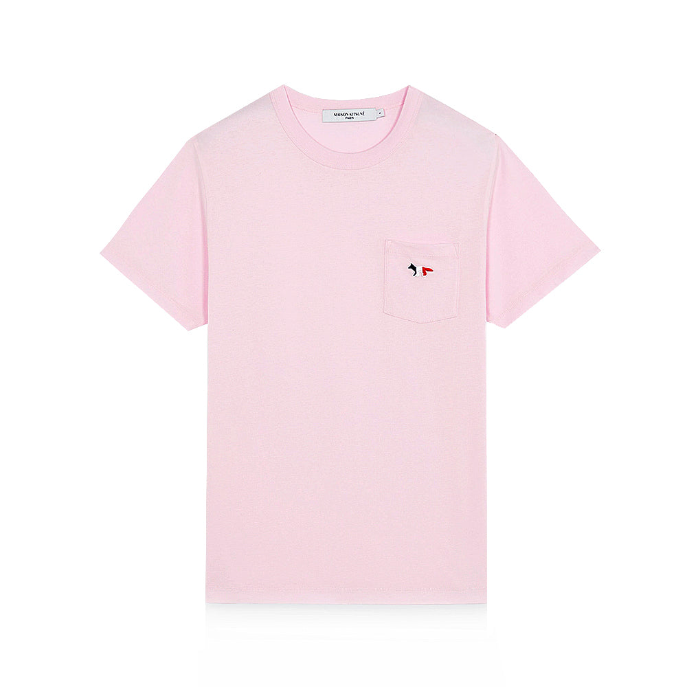 Maison Kitsune Tricolor Fox Pocket T-Shirt Light Pink