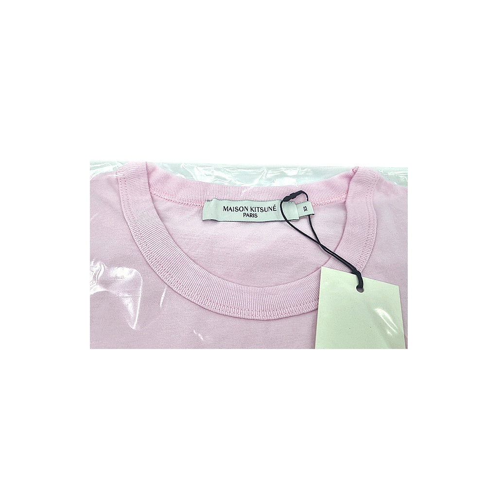 Maison Kitsune Tricolor Fox Pocket T-Shirt Light Pink