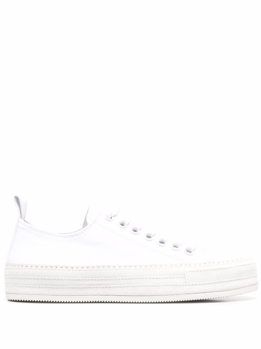 Ann Demeulemeester Women's White Denim Low-Top Sneakers 2201 W N03 185 001