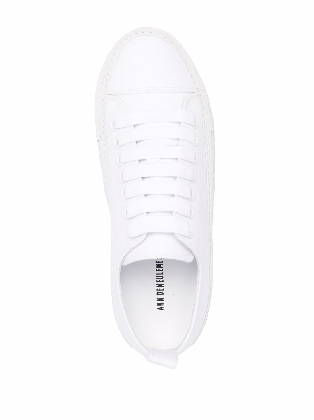 Ann Demeulemeester Women's White Denim Low-Top Sneakers 2201 W N03 185 001
