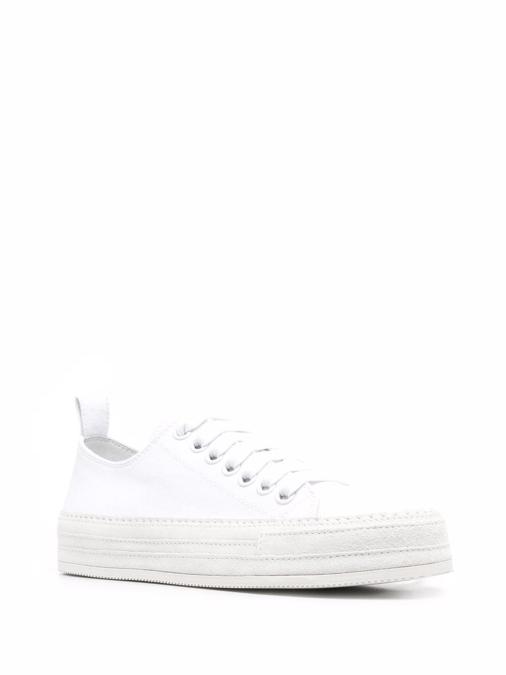 Ann Demeulemeester Women's White Denim Low-Top Sneakers 2201 W N03 185 001