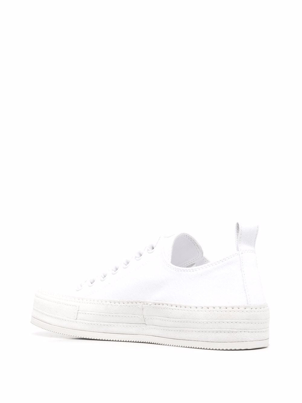 Ann Demeulemeester Women's White Denim Low-Top Sneakers 2201 W N03 185 001