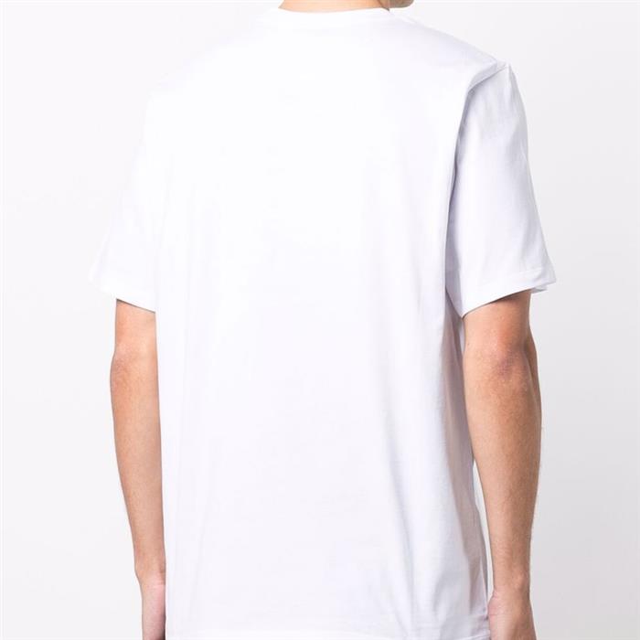 MSGM Men's Short Sleeve Square Logo Print T-Shirt 2000MM520200002
