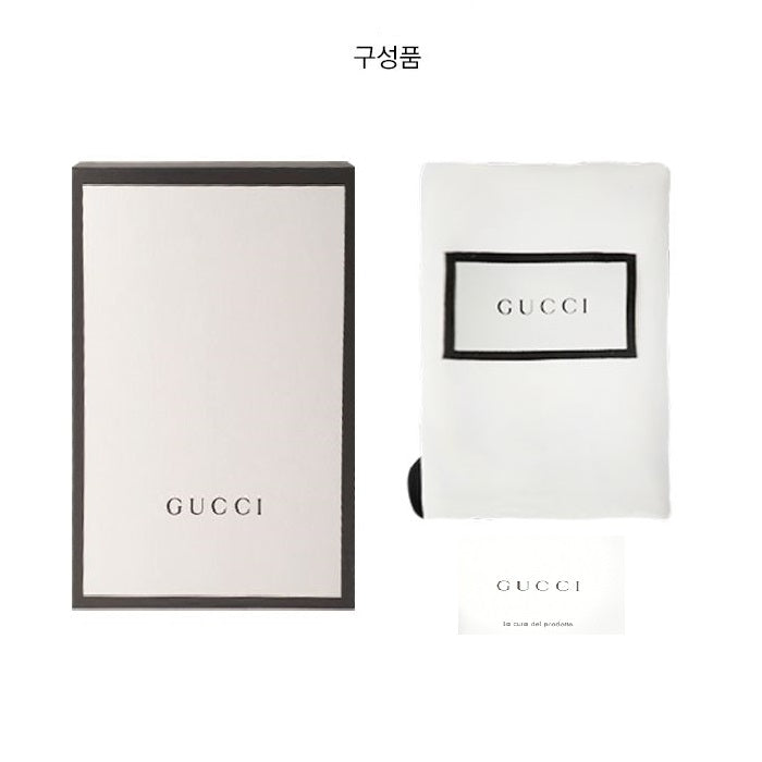 GUCCI GG Embossed Leather Card Holder Black