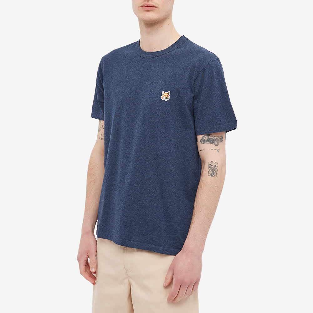 Maison Kitsune Navy Melange Classic Fox Head Short Sleeve T-Shirt