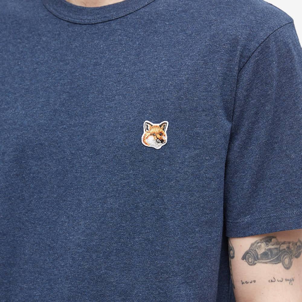 Maison Kitsune Navy Melange Classic Fox Head Short Sleeve T-Shirt