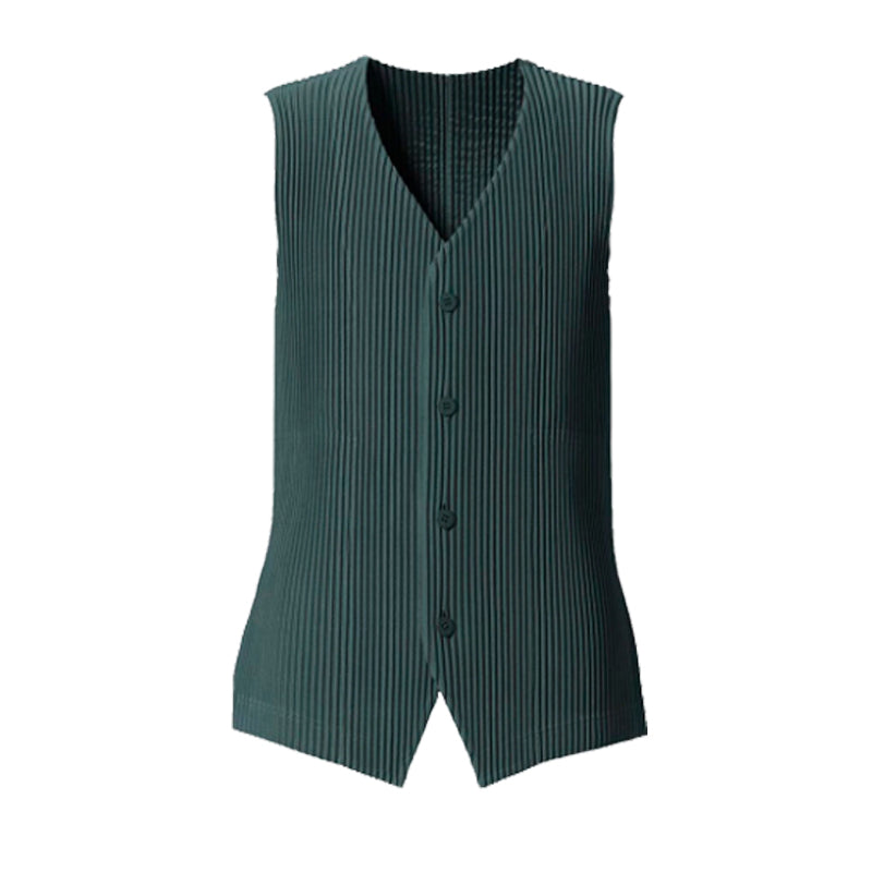Issey Miyake Homme Plisse Monthly V-Neck Vest T-Shirt JE158