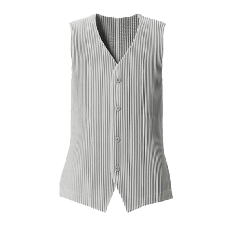 Issey Miyake Homme Plisse Monthly V-Neck Vest T-Shirt JE158