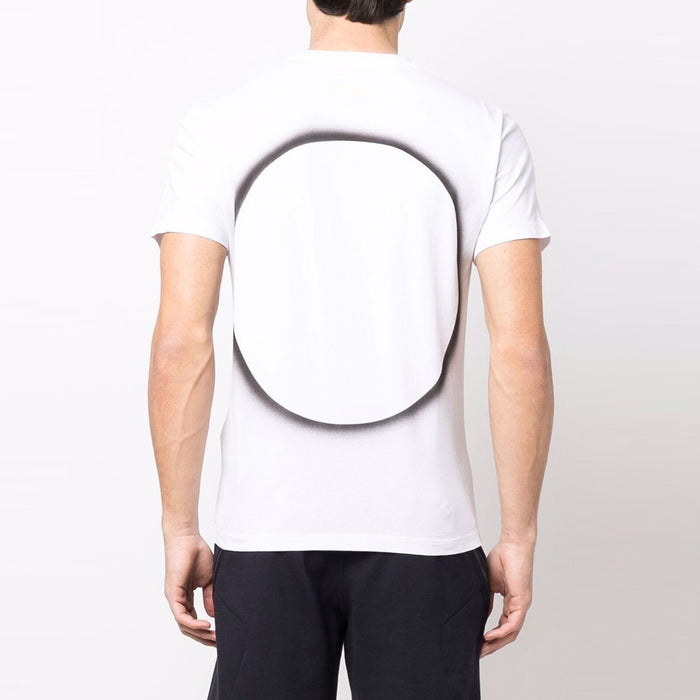STONE ISLAND Eclipse Print White Cotton T-Shirt Men’s