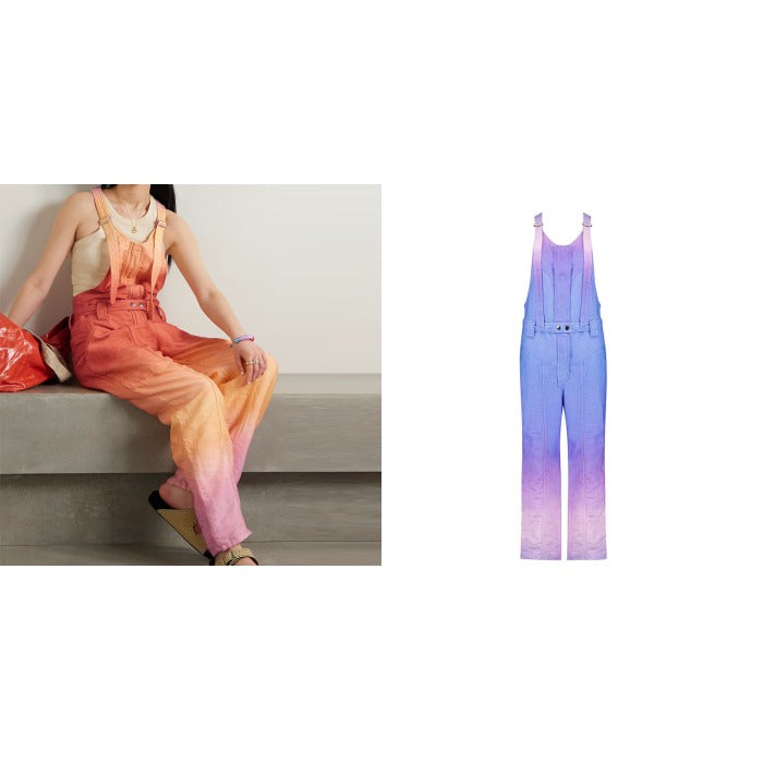 Isabel Marant Tangerine Blue Overall Jumpsuit 22E013I KEISHATD
