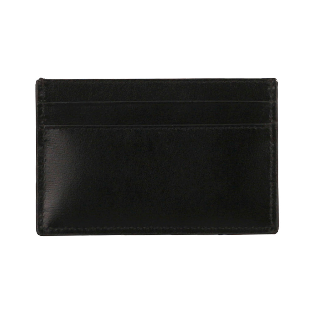 GUCCI Silver Logo Leather Card Holder Wallet for Men