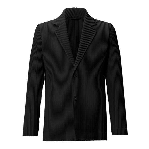 Issey Miyake Homme Plissé Black Pleated Jacket for Men JD201 4