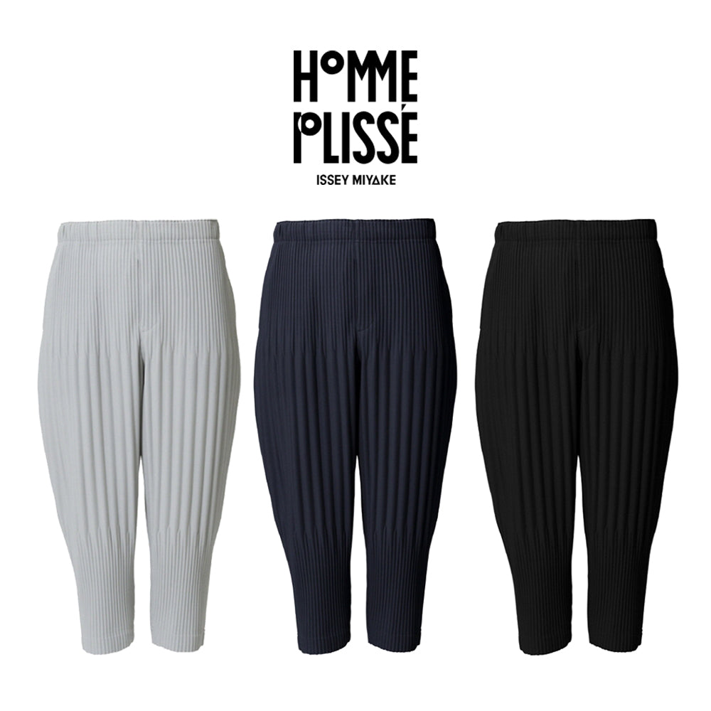 Issey Miyake Homme Plisse Pleated Cropped Pants JF153