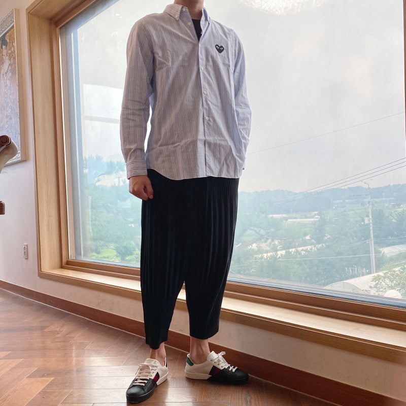 Issey Miyake Homme Plisse Pleated Cropped Pants JF153