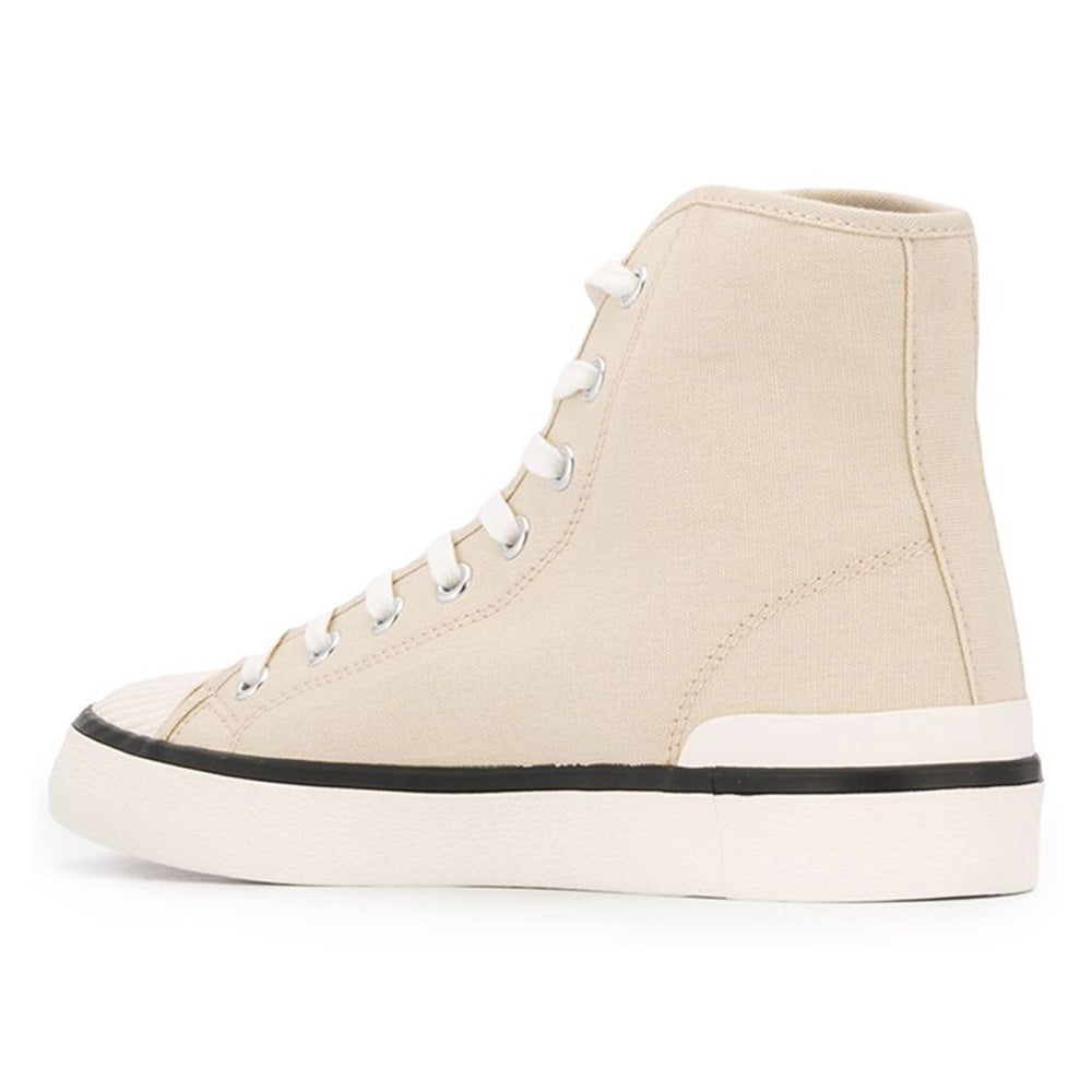 Isabel Marant Logo Canvas High-Top Sneakers Chalk