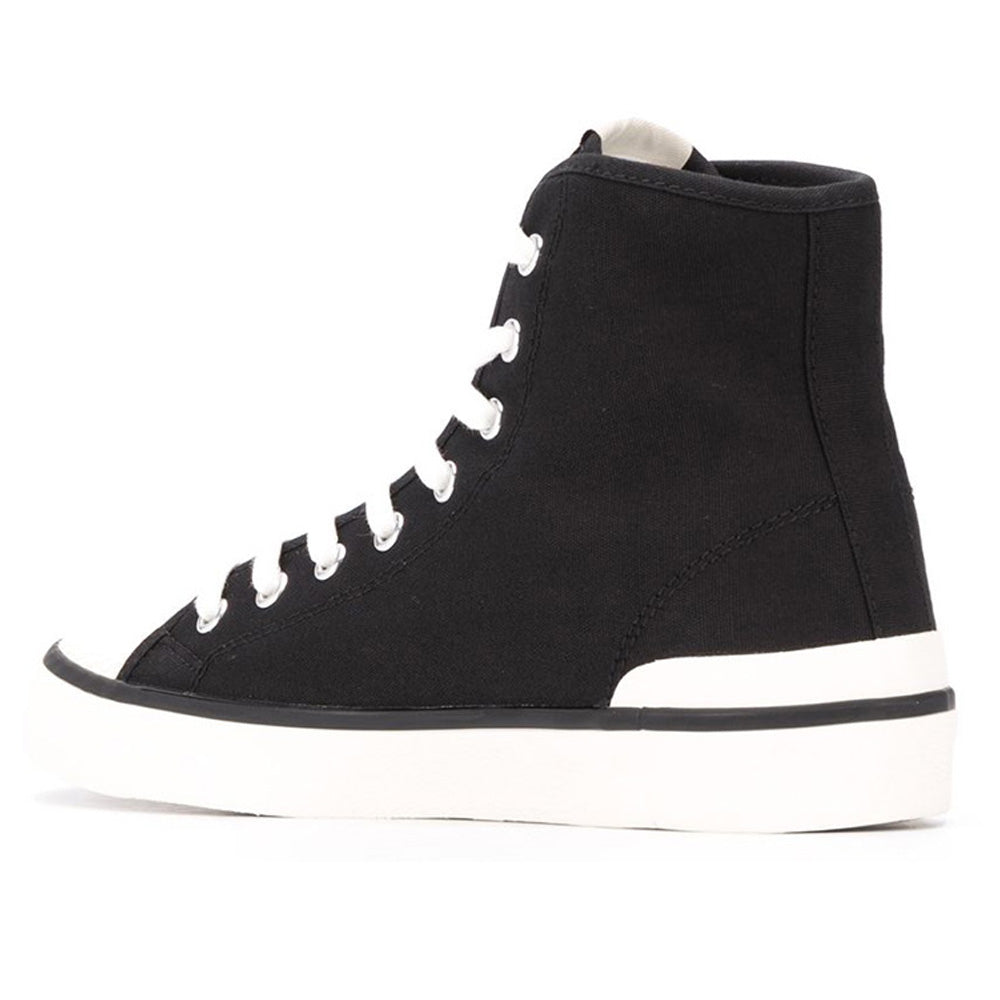 Isabel Marant Logo Canvas High-Top Sneakers Black