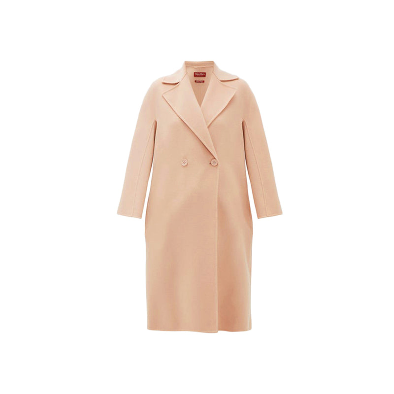 Max Mara Women's Double-Breasted Wool Blend Coat Nude 60110807 018