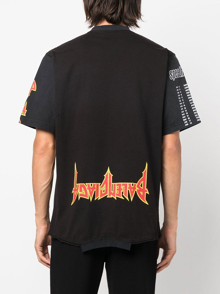 BALENCIAGA Speed Hunters Upside Graphic T-Shirt Black Cotton Men