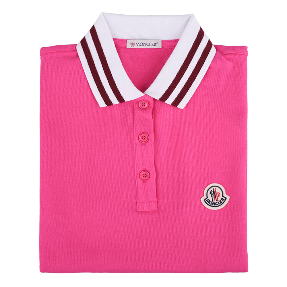 Moncler Women’s Short-Sleeve Polo Shirt 8A00005 84720 544