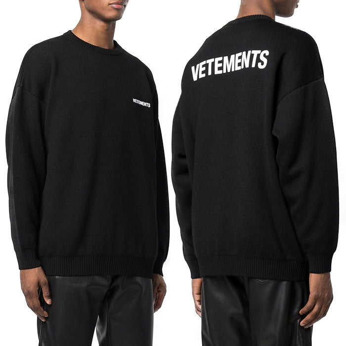 Vetements Logo Men's Crewneck Knit Sweater UE52KN360B 2901