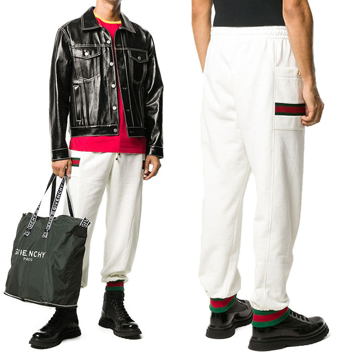GUCCI Men's Web Stripe Jogger Sweatpants 625404 XJCOE 9146